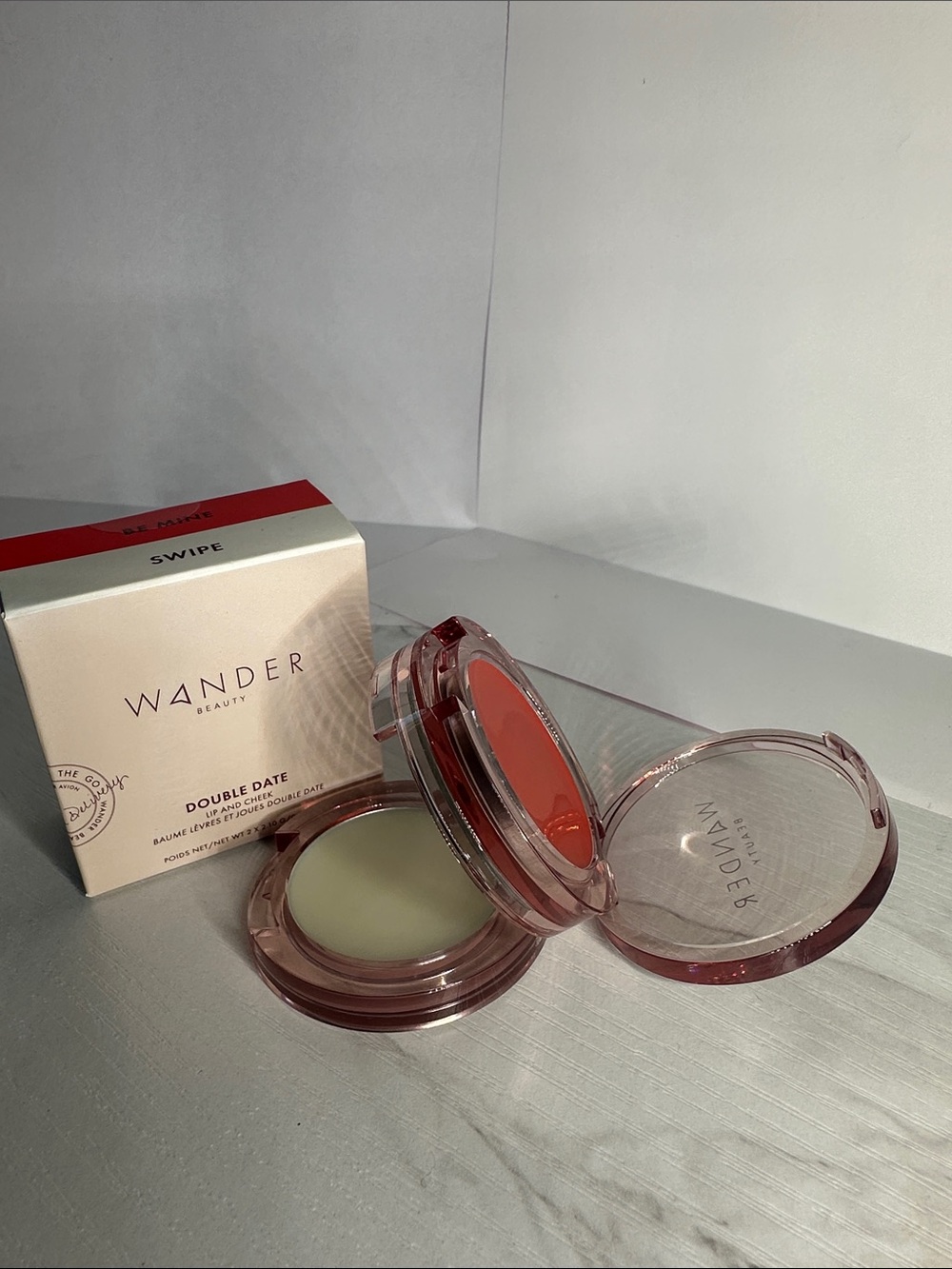 Wander Beauty Double Date Dual Lip & Cheek Balm - Pink/Coral Duo